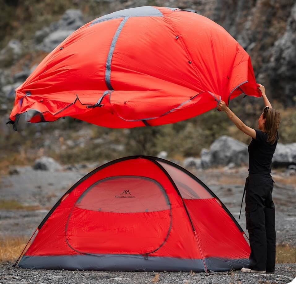 เต็นท์เดินป่า MOUNTAINHIKER รุ่น SZK1259 ขนาด 210X40X110ซม.,สีแดง